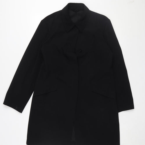Next Women's Black Mid-Length Classic Overcoat
