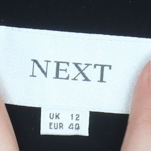Next Women's Black Mid-Length Classic Overcoat