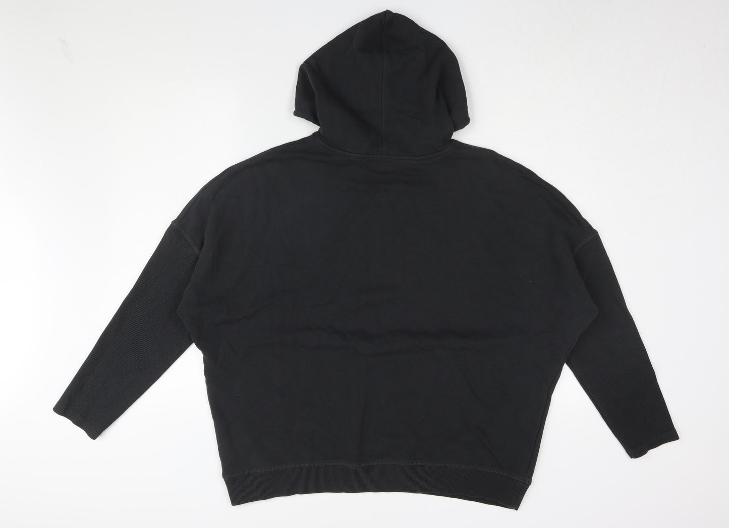 River Island Men's Black Pullover Hoodie L