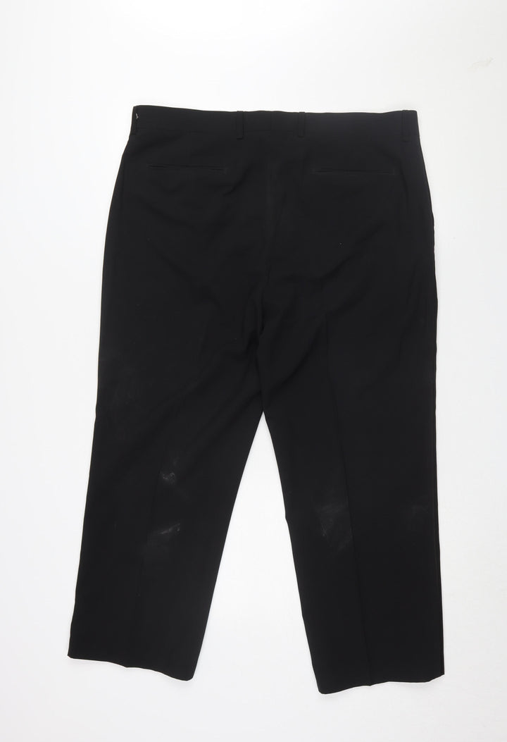 BHS Unisex Black Dress Pants Medium 38in Waist