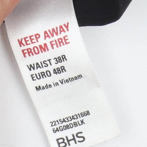 BHS Unisex Black Dress Pants Medium 38in Waist