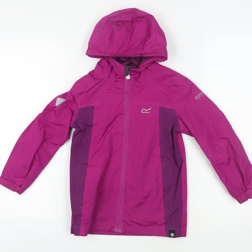 Regatta Girls Purple Waterproof Jacket 5-6 Yrs