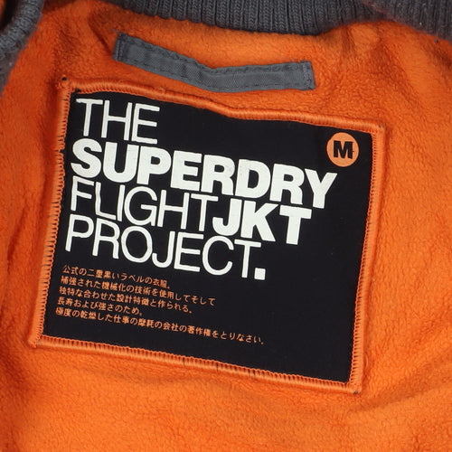 Superdry Men's Grey Parka Jacket M Padded Fur Hood