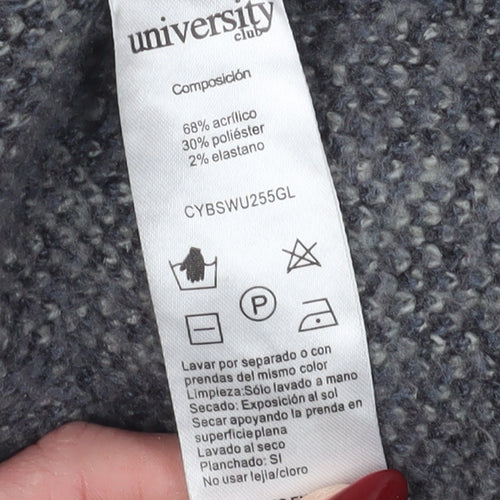 University Club Women's Grey 2XL Zebra Jumper