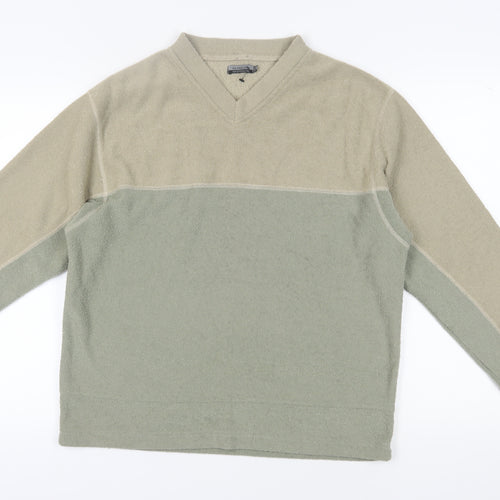 Petroleum Men’s Beige V-Neck Pullover Sweatshirt