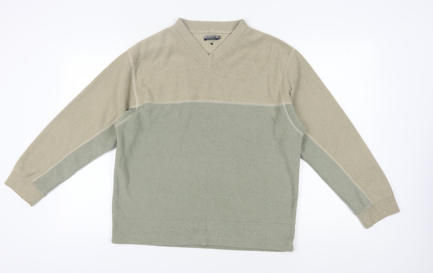 Petroleum Men’s Beige V-Neck Pullover Sweatshirt