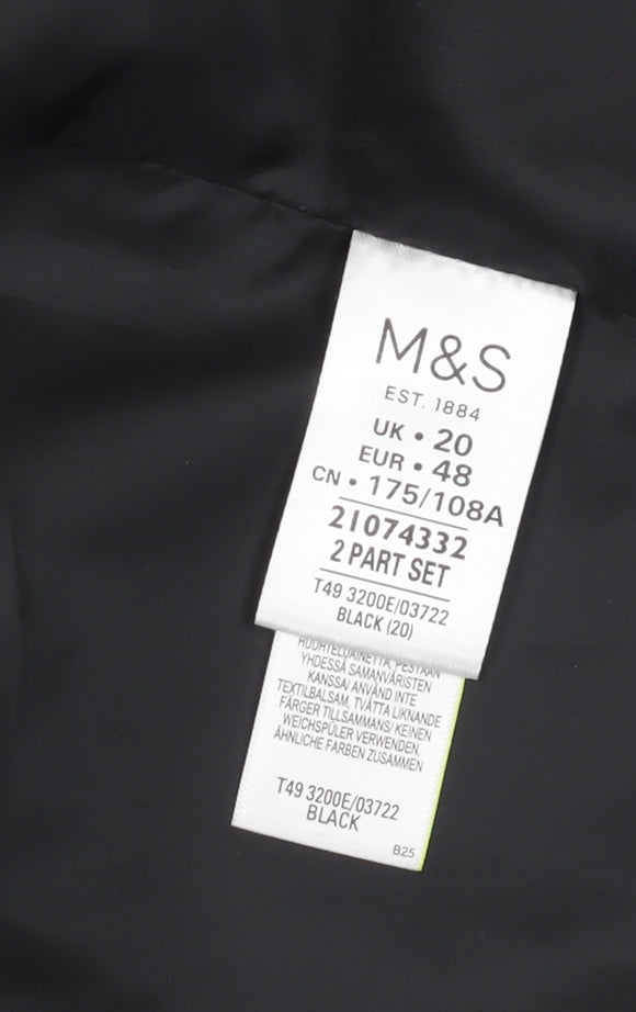 Marks and Spencer Women's Black Trench Coat Size 20