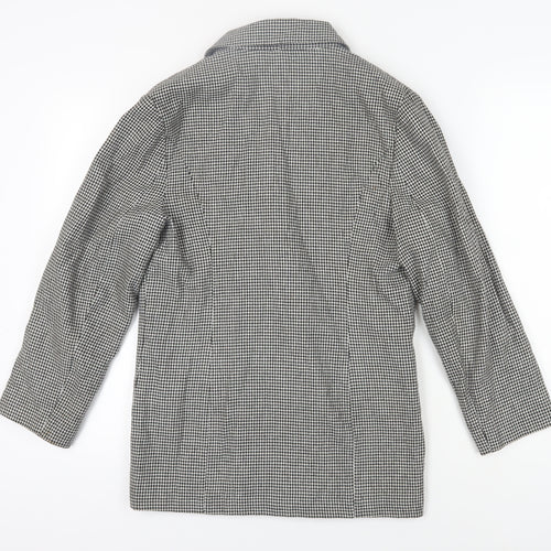 TopCoat Women's Black Houndstooth Blazer Size 10