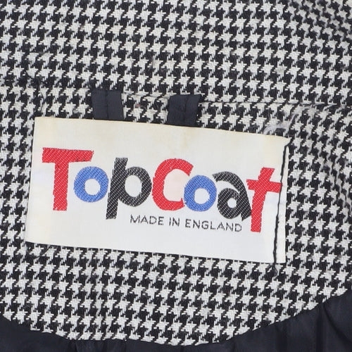 TopCoat Women's Black Houndstooth Blazer Size 10