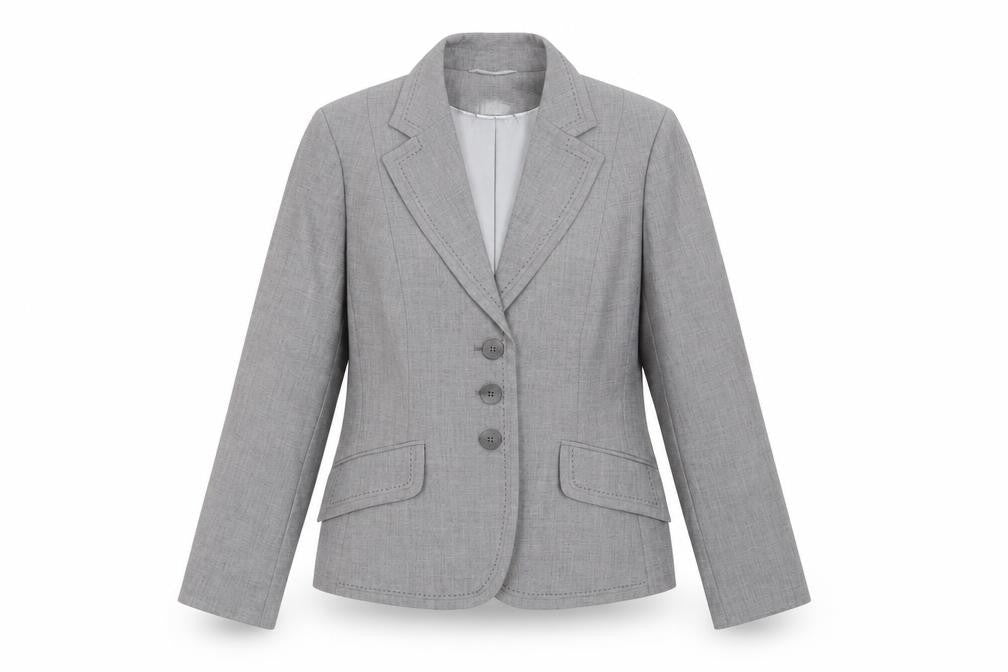 Front view of Marks & Spencer Women’s Grey Suit Jacket, size UK 14