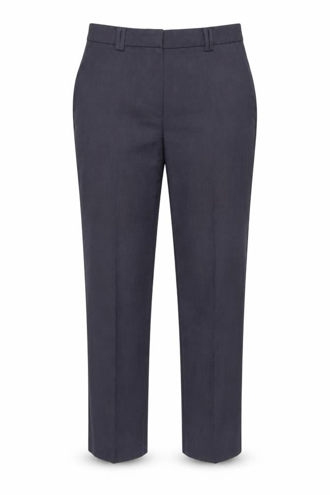 Front view of Marks & Spencer Women's Grey Relaxed Straight Trousers
