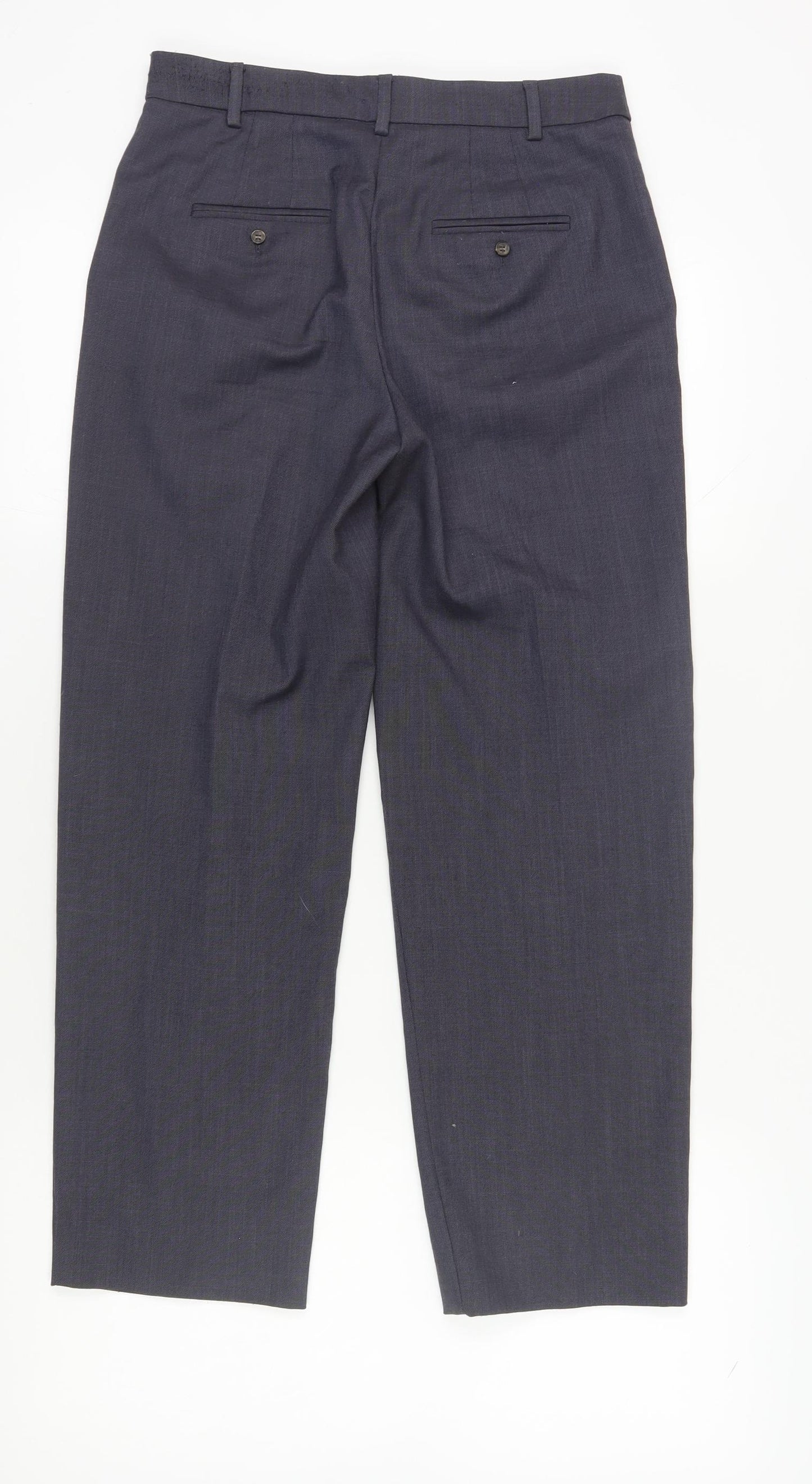 Marks and Spencer Women's Grey Relaxed Straight Trousers
