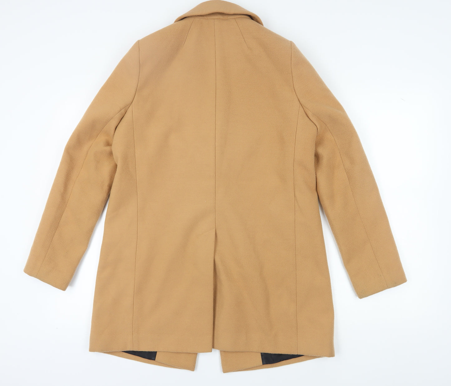 ASOS Women's Beige Coat Size 12 with Zipped Pockets