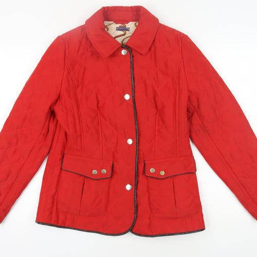 Concept k Women's Red Quilted Jacket Size 12 Classic
