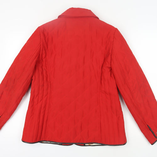 Concept k Women's Red Quilted Jacket Size 12 Classic