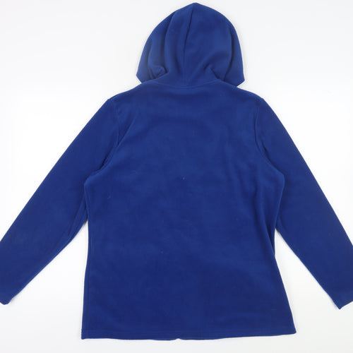 Damart Women's Blue Hooded Fleece Jacket, Size 14