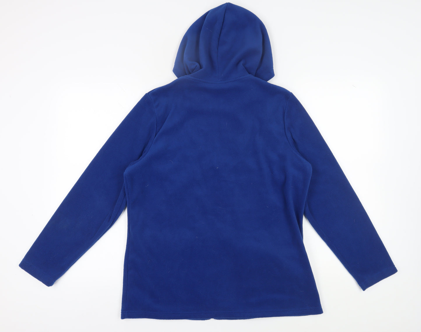 Damart Women's Blue Hooded Fleece Jacket, Size 14