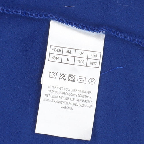 Damart Women's Blue Hooded Fleece Jacket, Size 14
