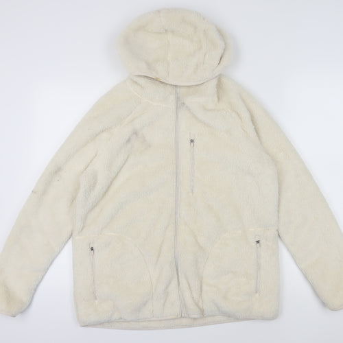 Marks & Spencer Women's Ivory Fleece Jacket Size 14