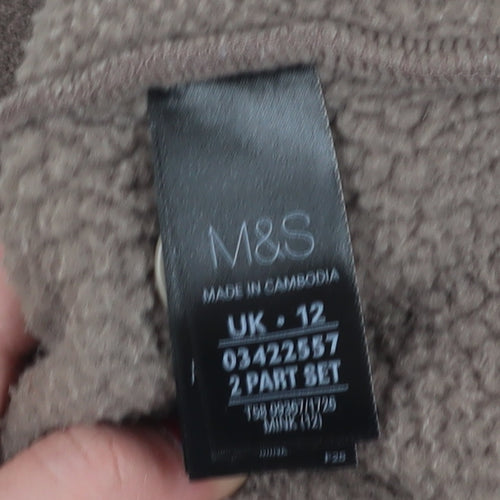 Marks and Spencer Women's Brown Fleece Jacket