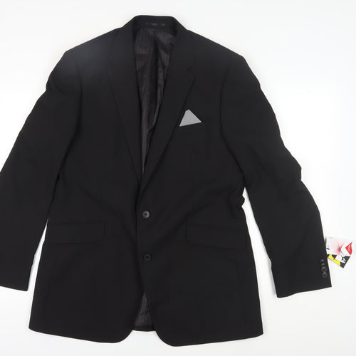 Clubclass Black Men's Blazer Size 46L, Business Formal Wear
