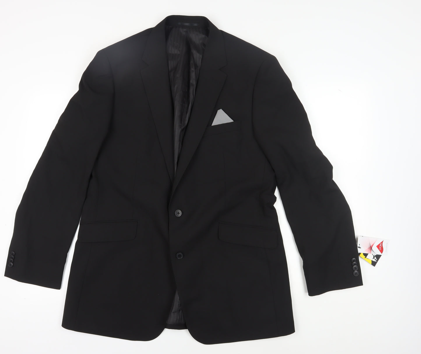 Clubclass Black Men's Blazer Size 46L, Business Formal Wear