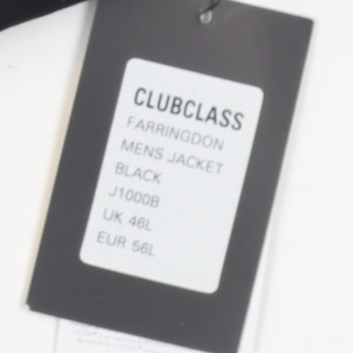 Clubclass Black Men's Blazer Size 46L, Business Formal Wear