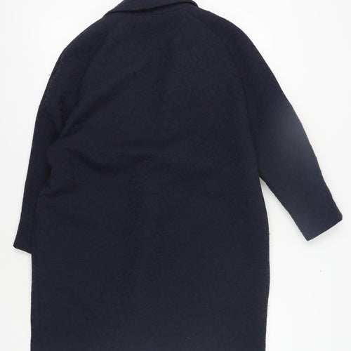 Marks and Spencer Women's Navy Coat, Size 14, Long Sleeve