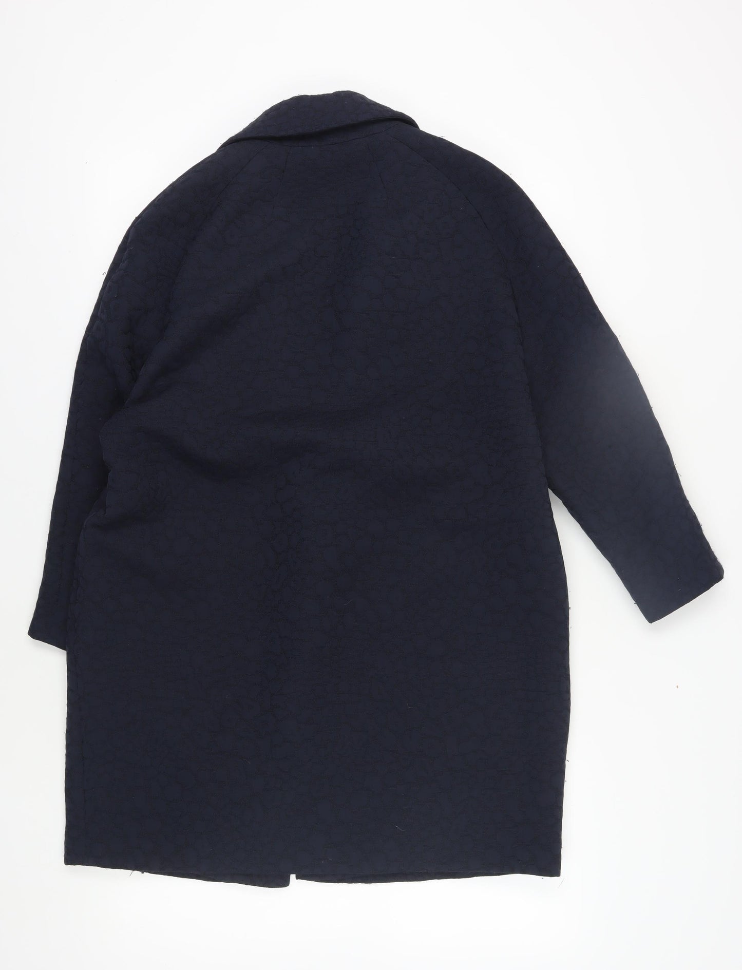 Marks and Spencer Women's Navy Coat, Size 14, Long Sleeve