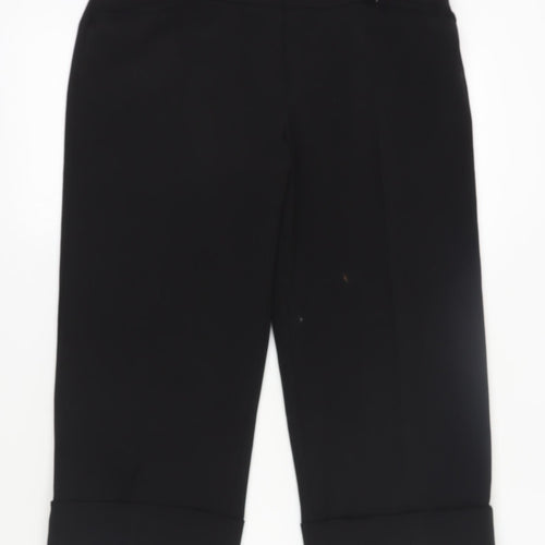 J. Taylor Women's Black Capri Trousers, Size 12, Smart Casual