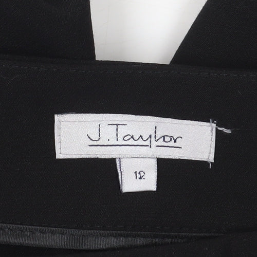 J. Taylor Women's Black Capri Trousers, Size 12, Smart Casual