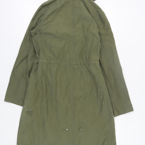 Topshop Women's Green Parka Size 10 with Hooded Features