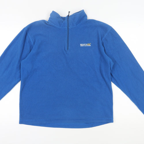 Regatta Blue Fleece Pullover Sweatshirt M Unisex