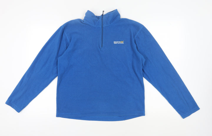 Regatta Blue Fleece Pullover Sweatshirt M Unisex
