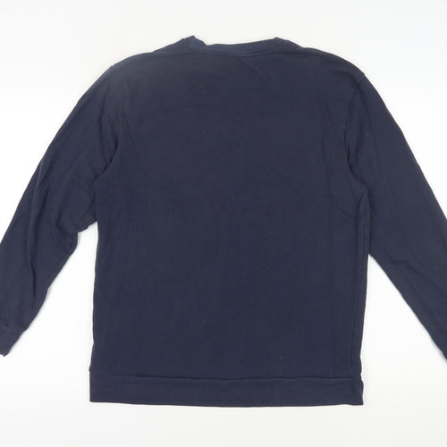 Calvin Klein Men's Blue Logo Long Sleeve T-Shirt L
