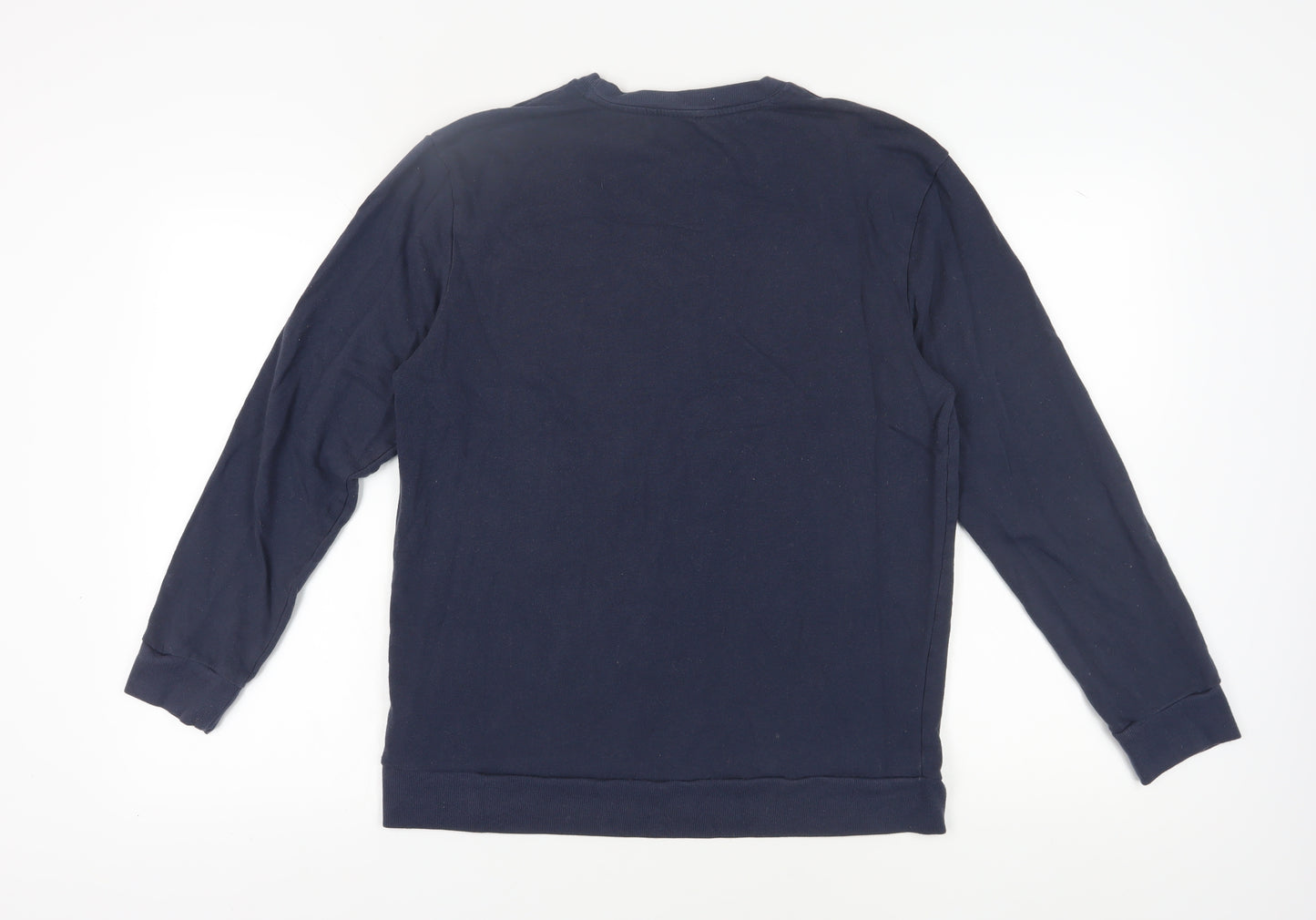 Calvin Klein Men's Blue Logo Long Sleeve T-Shirt L