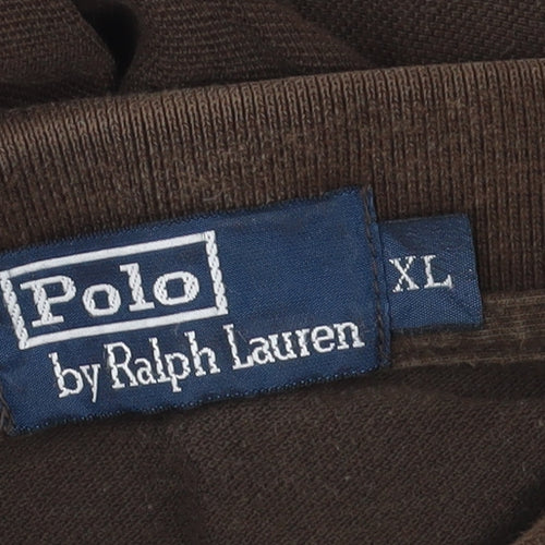 Ralph Lauren Men's Brown Polo XL Short Sleeve