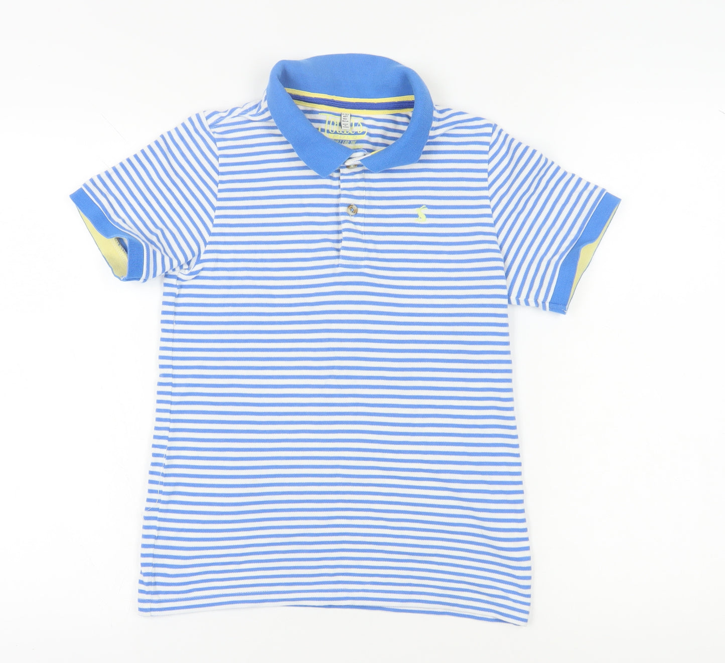 Joules Boys Blue Striped Polo Shirt 11-12 Years