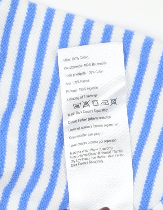 Joules Boys Blue Striped Polo Shirt 11-12 Years