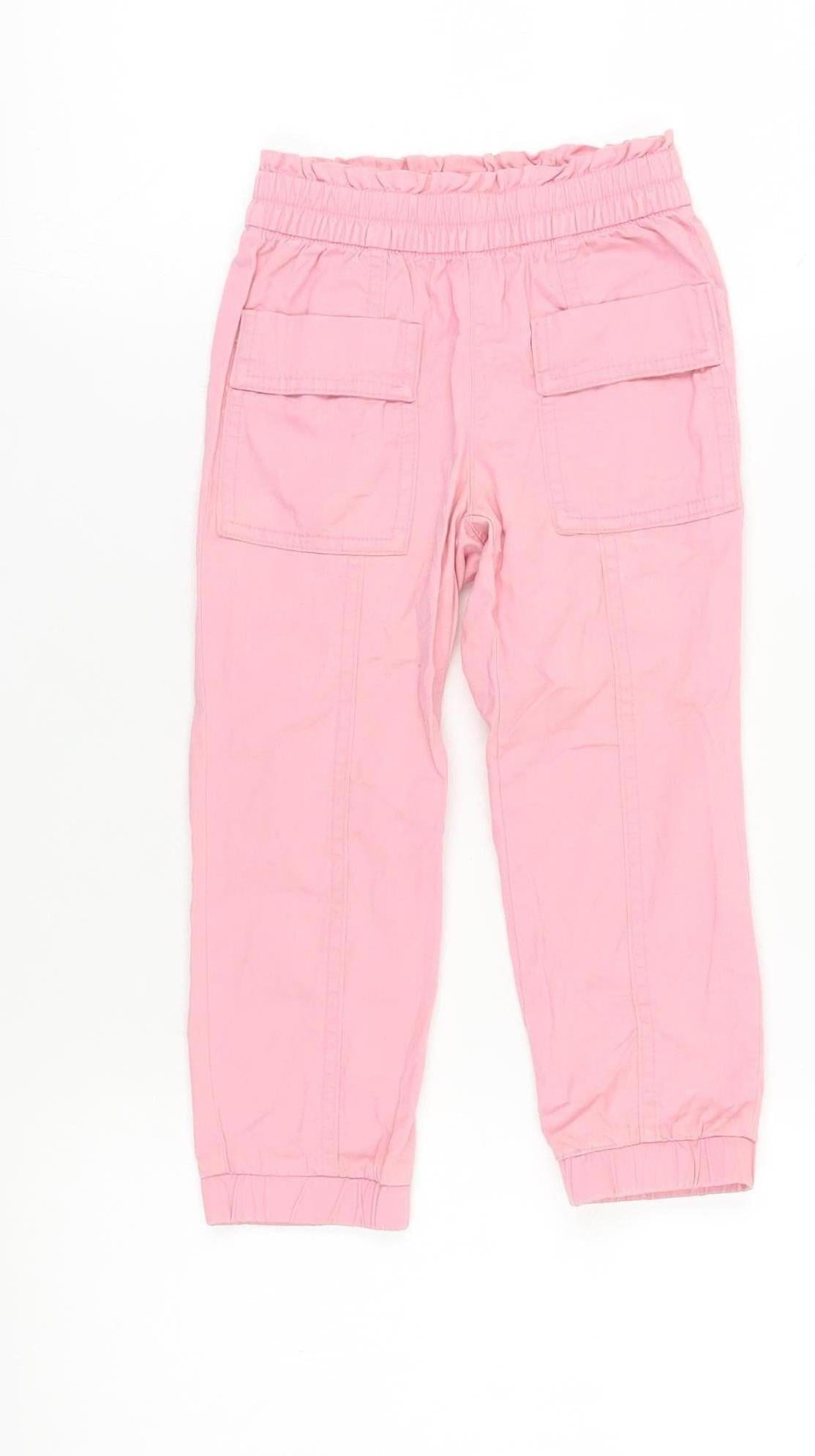 Gap Girls Pink Trousers, Size 4 Years, Elastic Waist