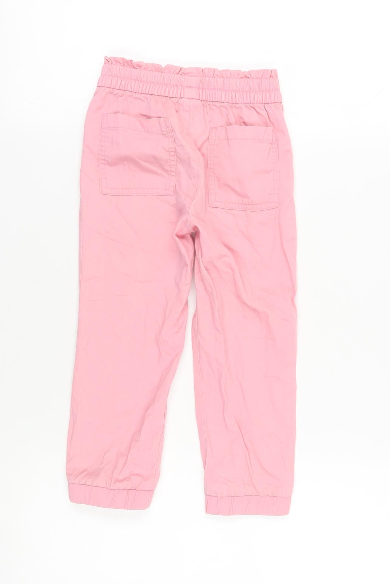 Gap Girls Pink Trousers, Size 4 Years, Elastic Waist