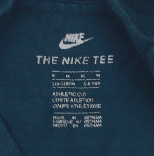 Nike Boys Blue Athletic Logo T-Shirt 6 Years