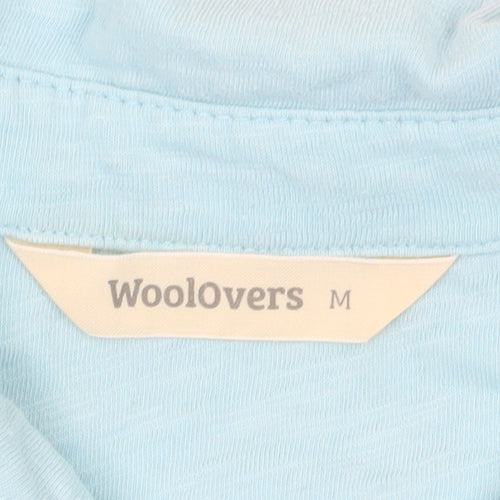 WoolOvers Women's Blue Collared Button-Up Shirt M