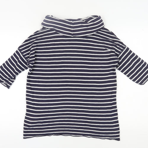 Gap Women's Blue Striped Jersey Blouse XS