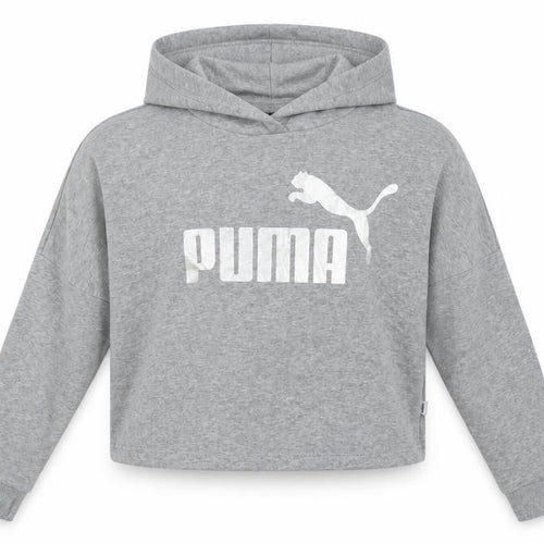 Puma Girls Grey Hoodie 11-12 Years Pullover Graphic Print