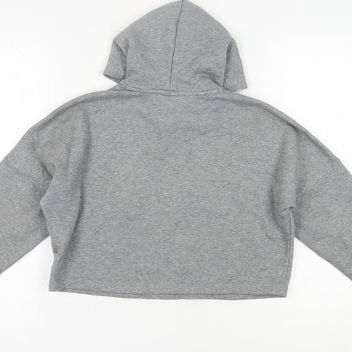 Puma Girls Grey Hoodie 11-12 Years Pullover Graphic Print
