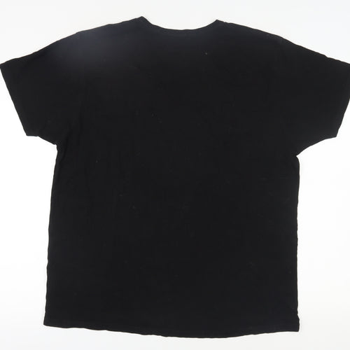 boohooMAN Black Graphic Kurt Cobain Men's T-Shirt L