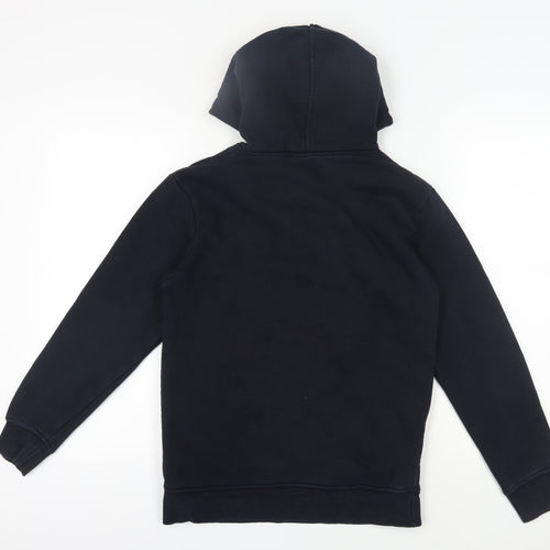 Voi Jeans Men's Black Pullover Hoodie, Size S, Logo Accent