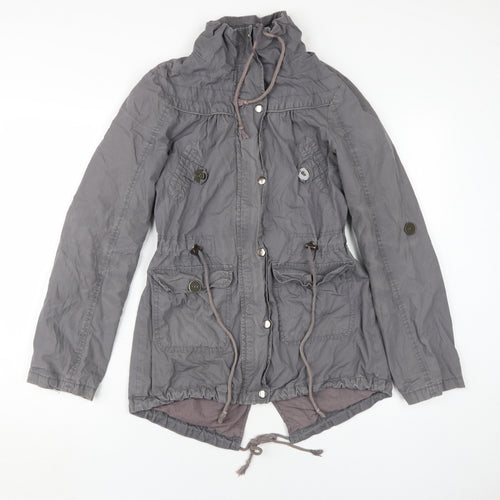 Dorothy Perkins Grey Parka Jacket Women Size 8 Casual