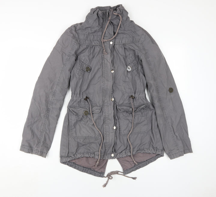 Dorothy Perkins Grey Parka Jacket Women Size 8 Casual